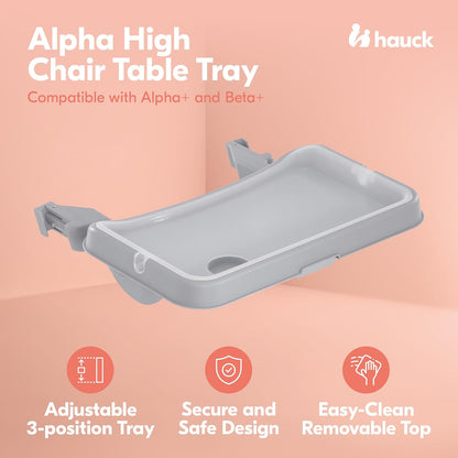 HAUCK Alpha Tray Grey kiegészítő tálca etetőszékhez