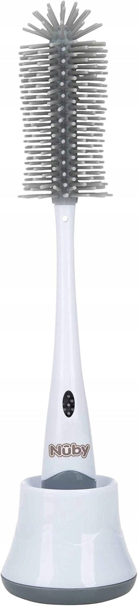NUBY 2-in-1 bottle and teat cleaning brush + stand