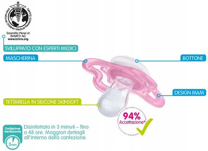 MAM ORIGINAL πιπίλα x2 0-6m +θήκη