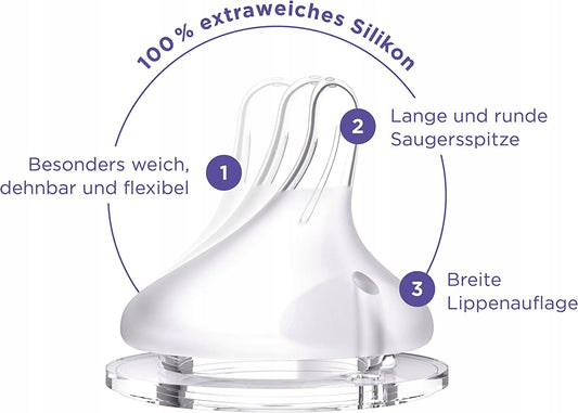 LANSINOH flessen 160 ml x2 spenen S