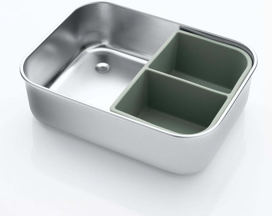 REER pudełko śniadaniowe ze stali nierdzewnej z przegrodą 700 ml 12x16 cm – zdjęcie 2