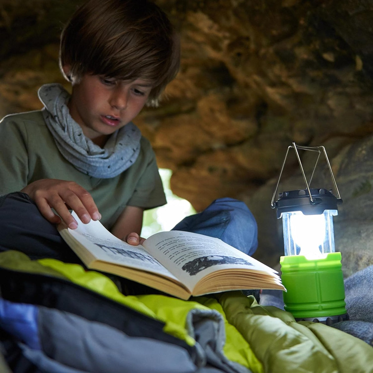 HABA Terra Kids lampada LED portatile con maniglie e vano portaoggetti 8,5 x 19 cm
