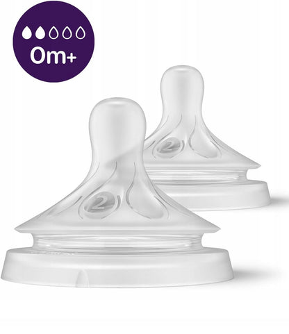 PHILIPS AVENT Natural RESPONSE smoczki do butelek 0msc+ x2