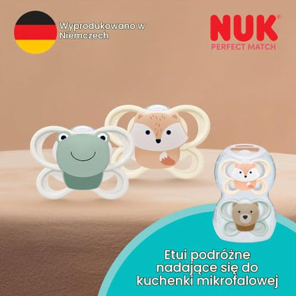 NUK Perfect Match Air nyugtató cumik 0-6 hónapos korig, 2 db