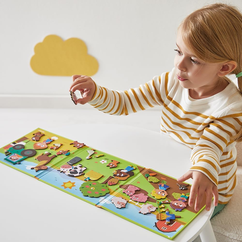 JANOD Magneti'Stories Ferme puzzle magnétique 30 aimants