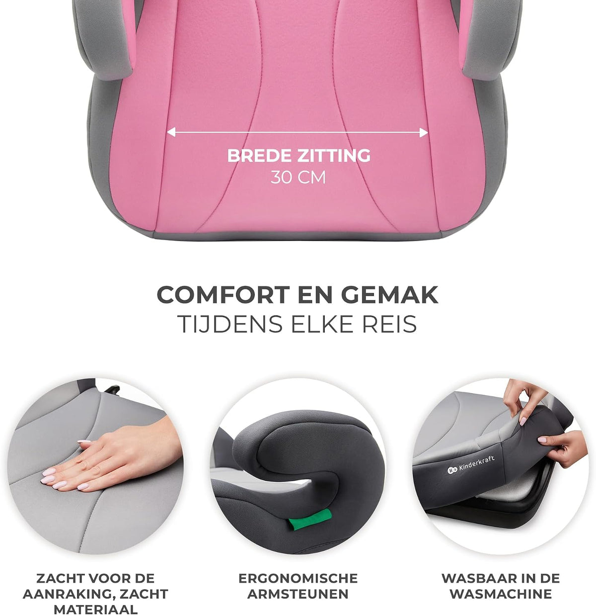 Kinderkraft I-BOOST autós ülésmagasító 135–150 cm-es gyermekeknek