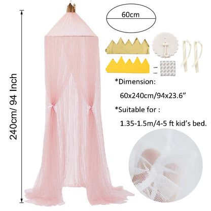 OLDPAPA namiot tipi baldachim wiszący z koroną i gwiazdkami 240cm