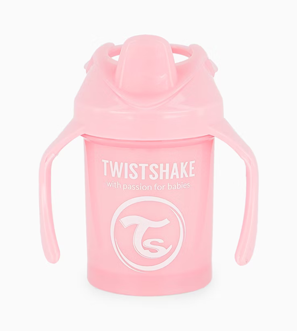 TWISTSHAKE Mini Cup Auslaufsicherer Becher mit Trinkschnabel und Mixer 230 ml 4 Monate+