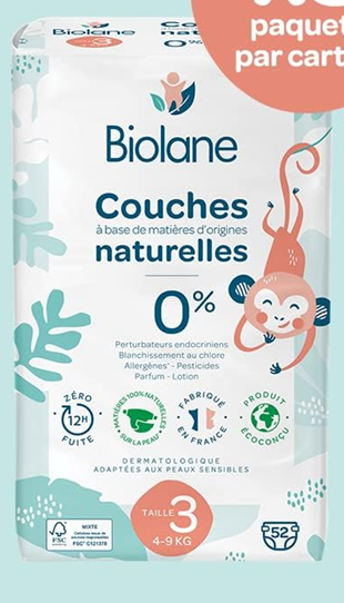 BIOLANE pelenkák 3-as méret (4–9 kg) 5 db2db