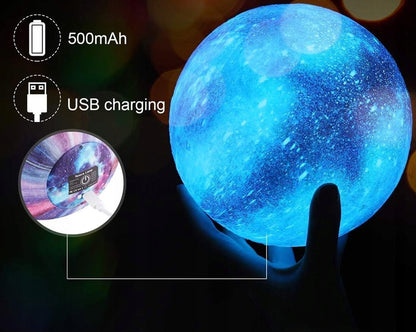 BAKTH Galaxy lampada notturna luna 16 colori + telecomando e base LUNA