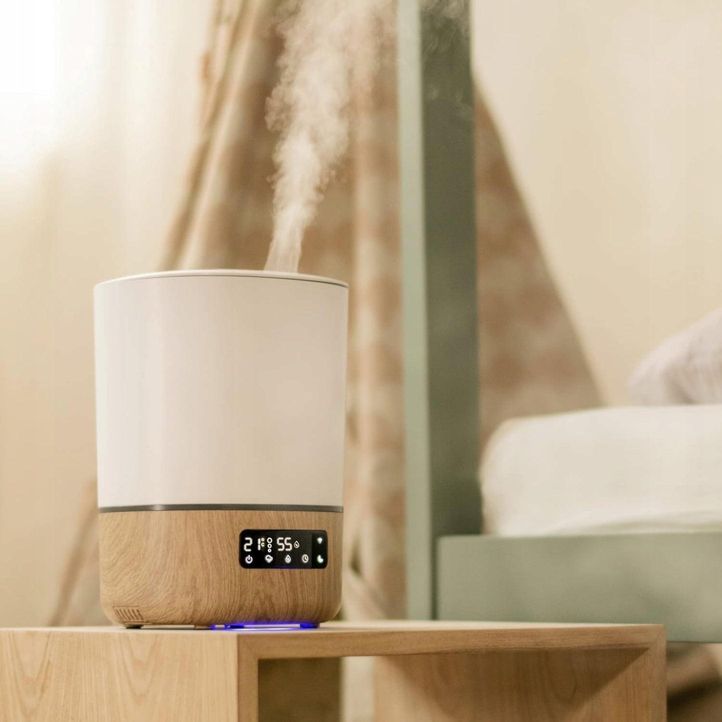 MAXI-COSI Breathe távolról vezérelhető, 24 órás üzemidejű párásító, Connected Home alkalmazás
