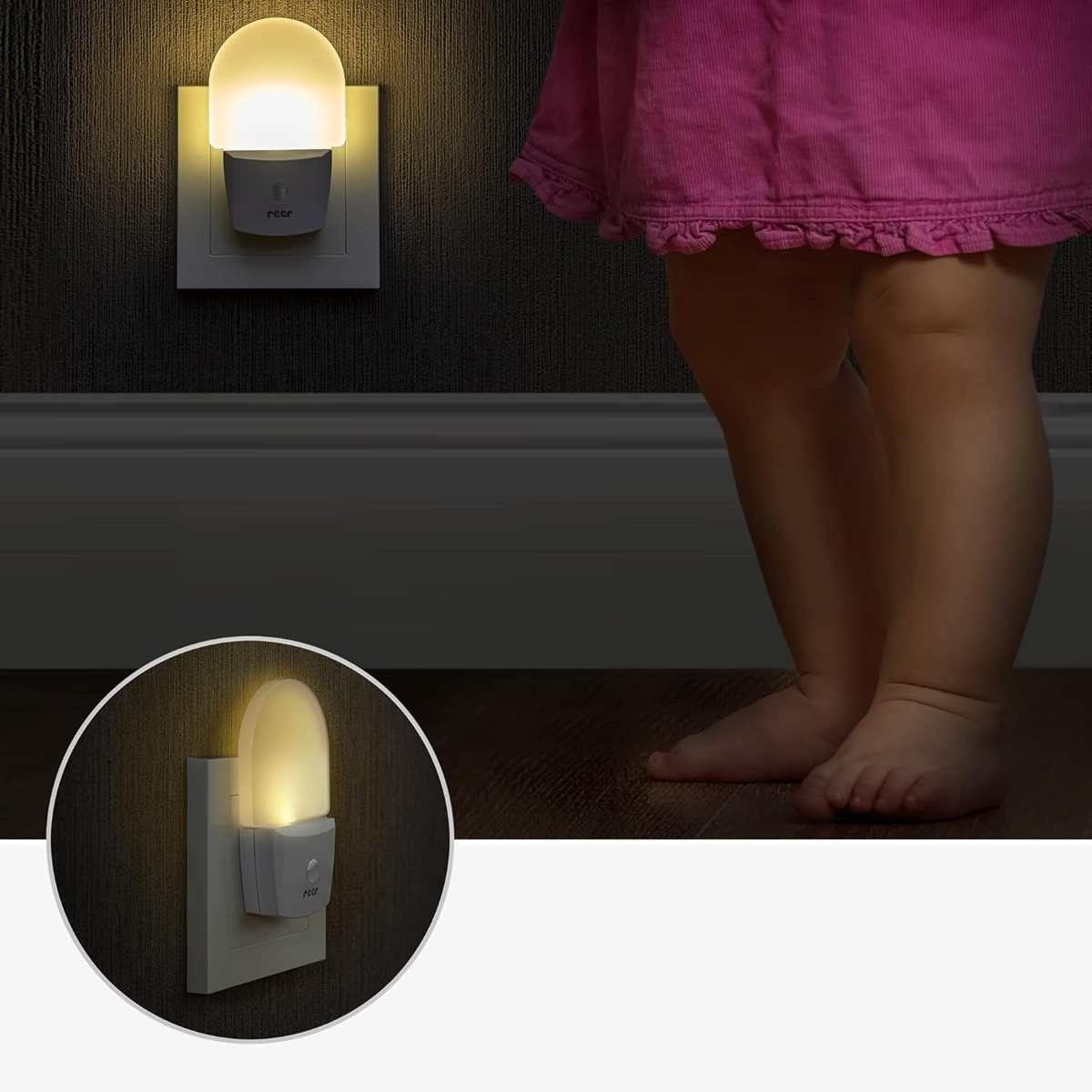 REER NightGuide LED éjjeli lámpa konnektorba, sötétségérzékelővel 6 9 db,5 cm
