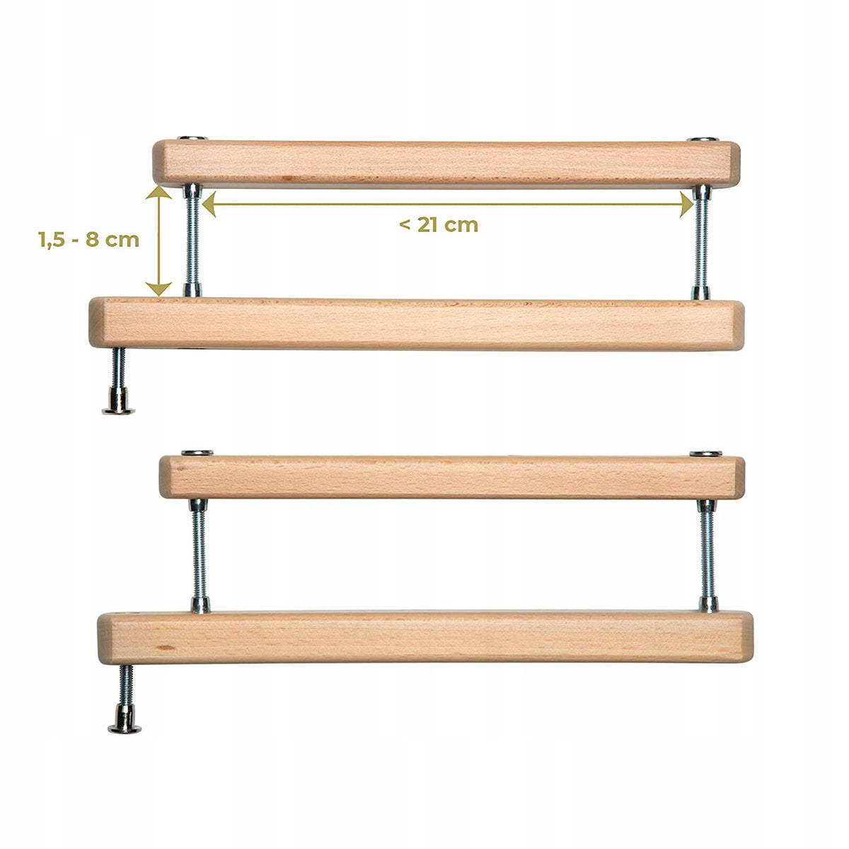GEUTHER 2725ZKbrackets for balustrades and stair safety gateswood colourlength 25.5 cm (shorter part) and 28.5