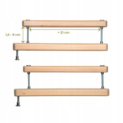 GEUTHER 2725ZKbrackets for balustrades and stair safety gateswood colourlength 25.5 cm (shorter part) and 28.5
