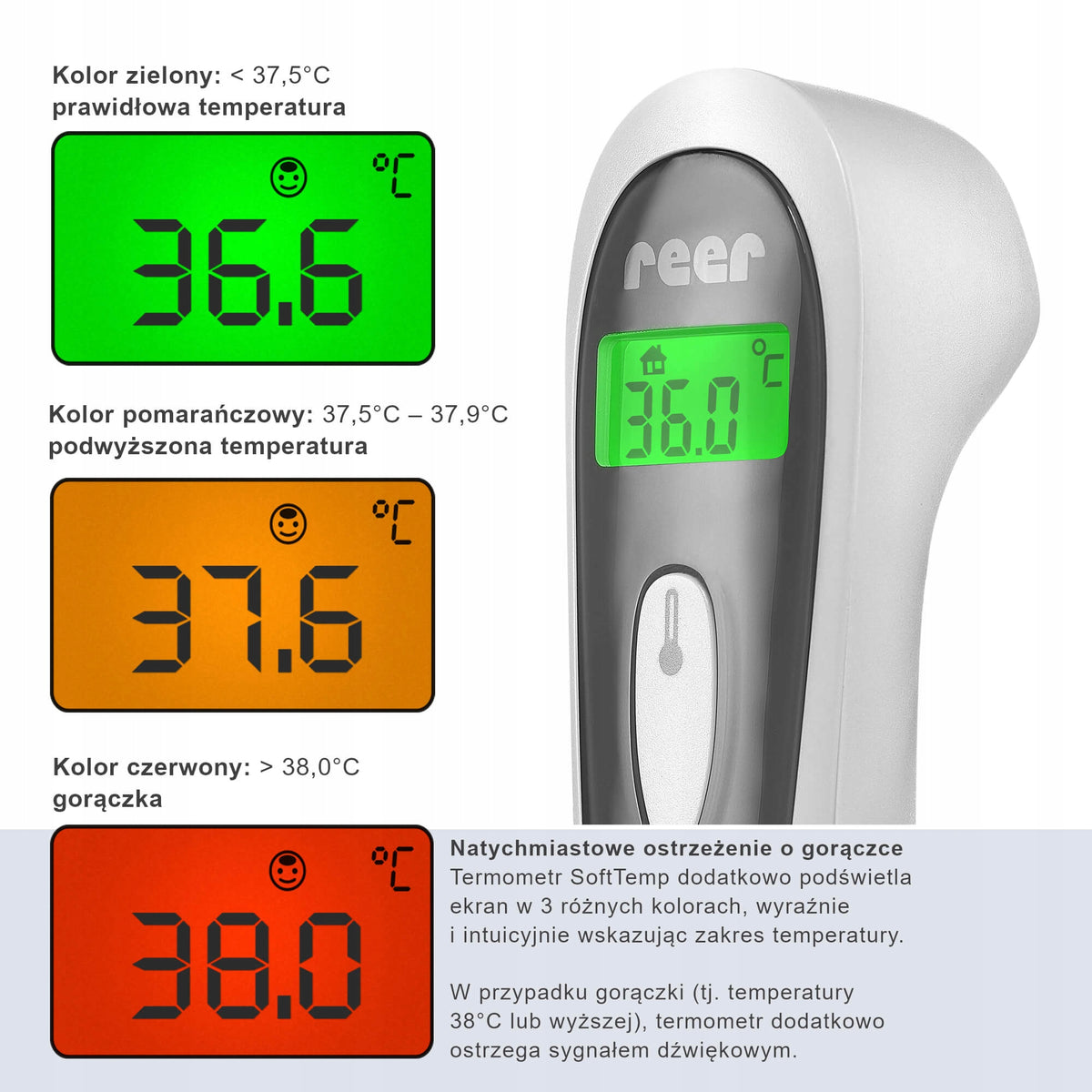 REER Colour SoftTemp θερμόμετρο ανέπαφης λειτουργίας 3 σε 1