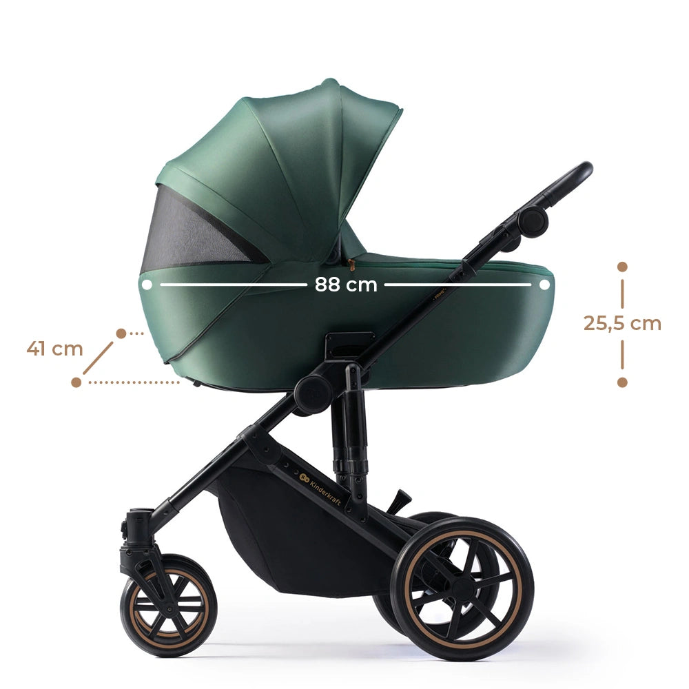 KINDERKRAFT PRIME2 PRO 3 az 1-ben multifunkciós babakocsi 22kg-ig + MINK PRO autósülés