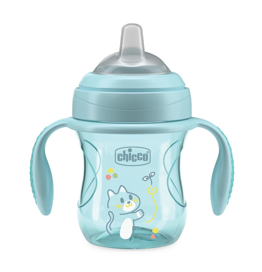 CHICCO Transition Cup csőrös, fogantyús itatópohár, 200 ml, 4 hónapos kortól
