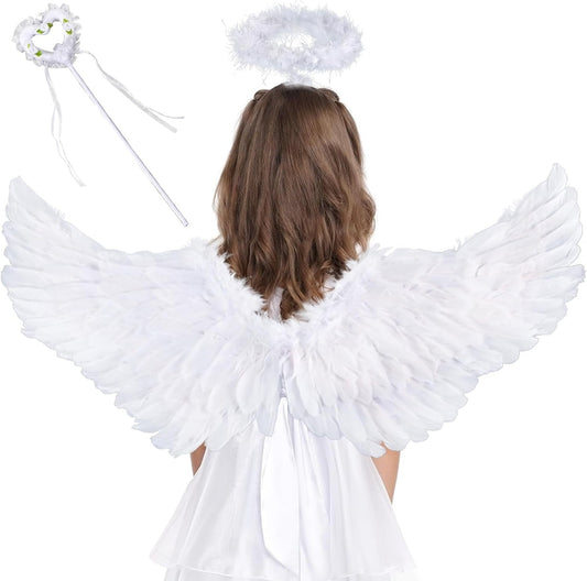 JOKILY angyalszárny LED világítással + pálca és glória 35 60 db cm