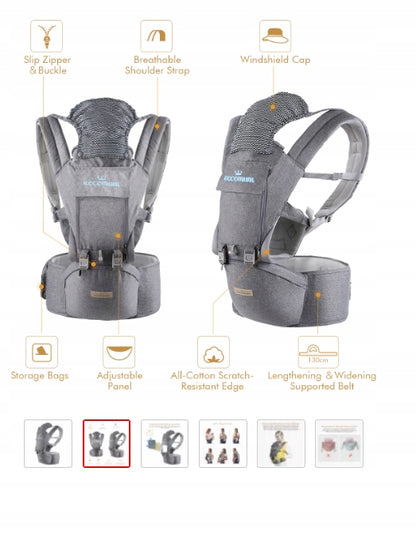 ECCOMUM ergonomikus babahordozó derékpánttal 6 az 1-ben