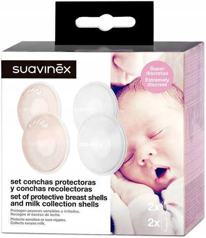SUAVINEX muszle laktacyjne do zbierania pokarmu + muszle ochronne