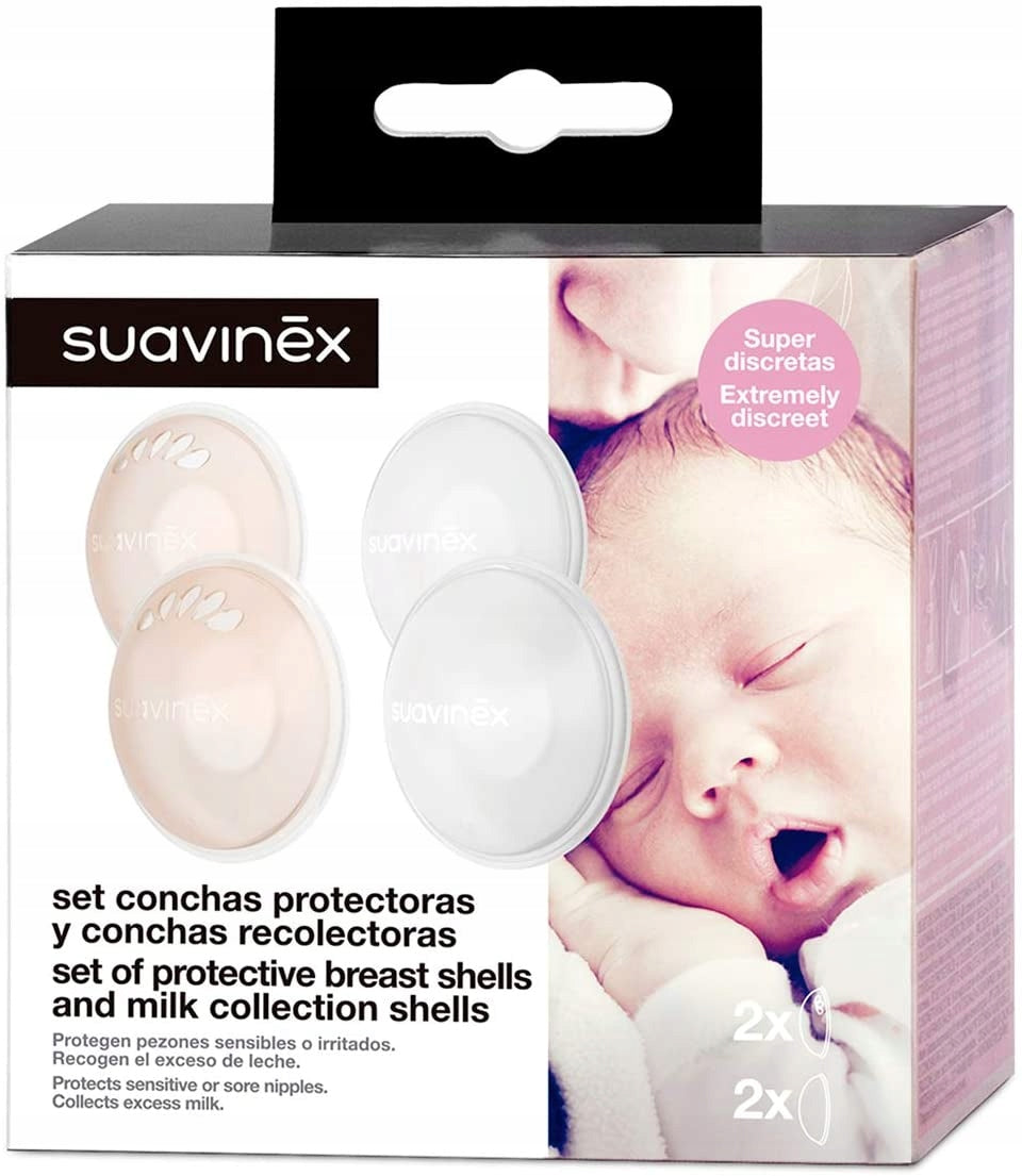 SUAVINEX tejgyűjtő kagylók + védőkagylók szoptatáshoz