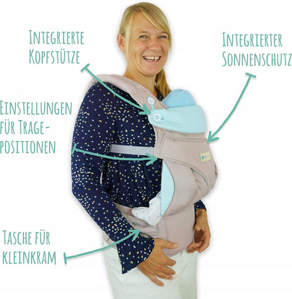 MAMMACITA porte-bébé ergonomique jusqu'à 20 kg