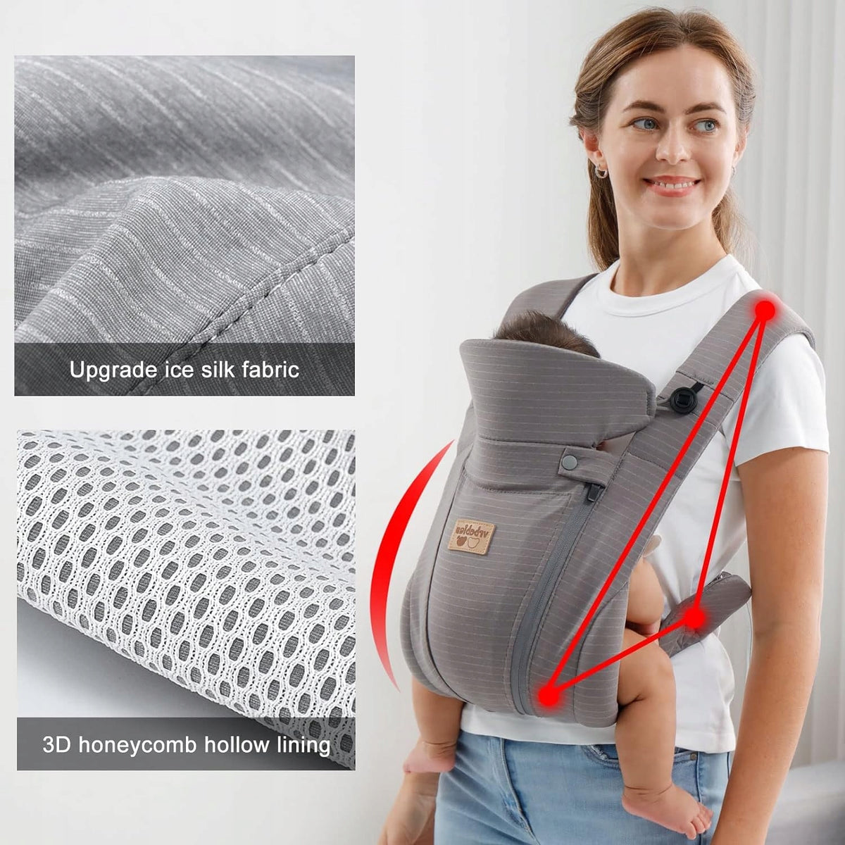 VRBABIES ergonomikus babahordozó