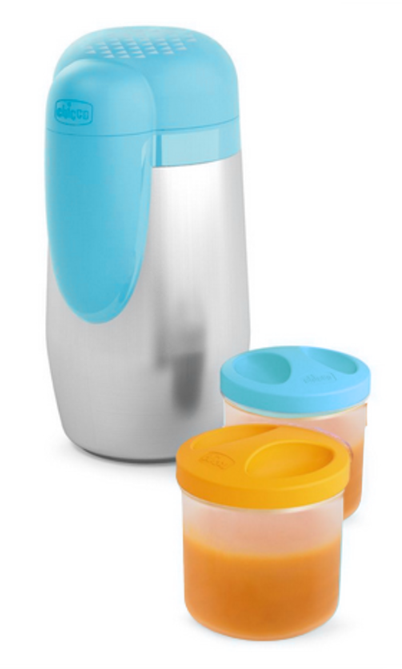 CHICCO termosz rozsdamentes acélból + 2 tartály 5h