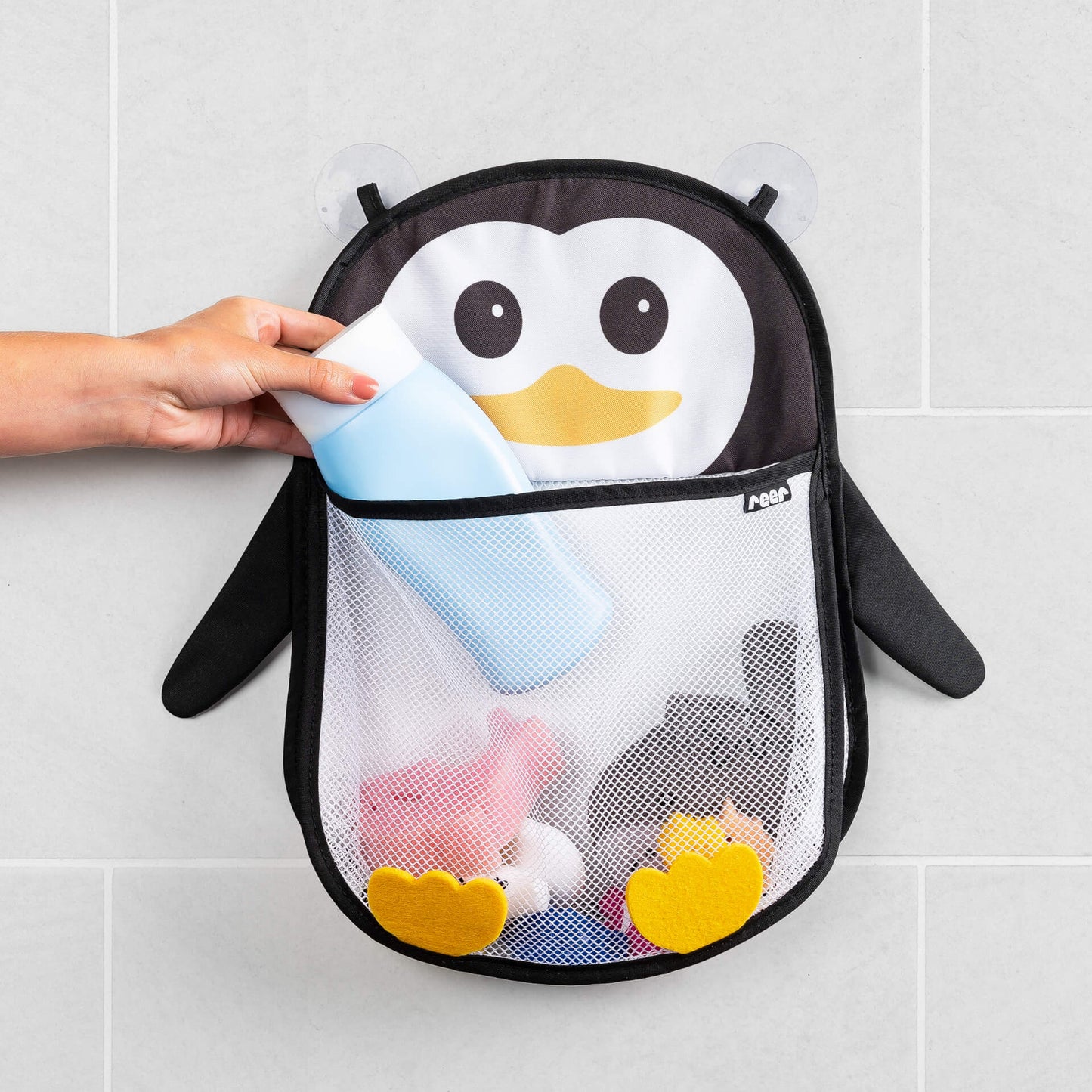 REER MyHappyPingu filet organisateur de bain à ventouses PINGOUIN