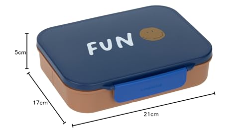 LÄSSIG Little Gang Smile uzsonnásdoboz bento rekeszekkel