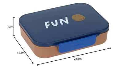 LÄSSIG Little Gang Smile uzsonnásdoboz bento rekeszekkel