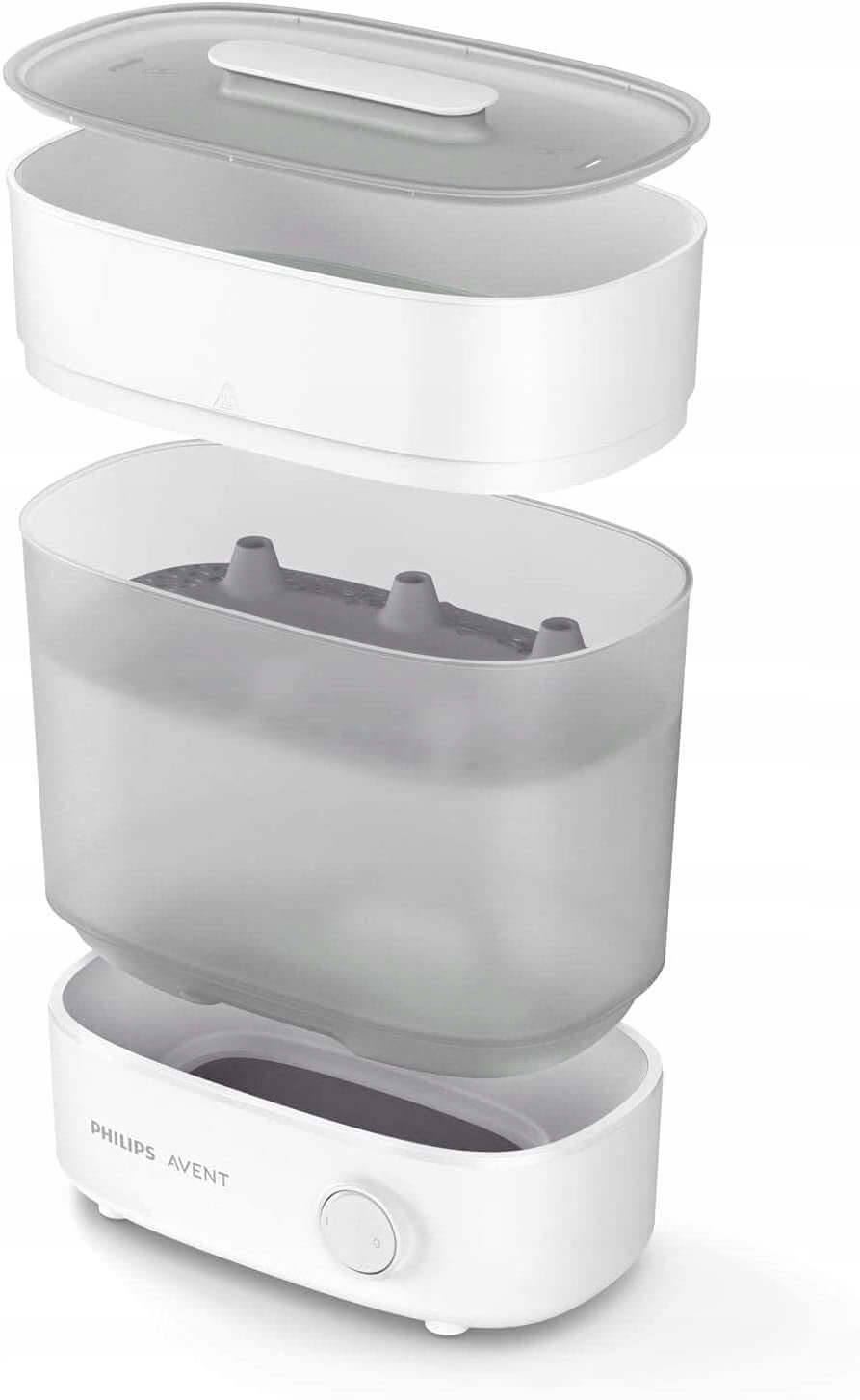 PHILIPS AVENT elektryczny sterylizator parowy 1, biało-szary, do sterylizacji butelek