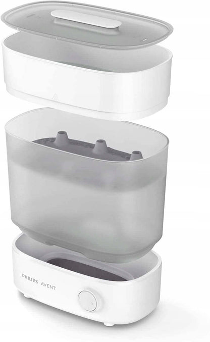 PHILIPS AVENT elektryczny sterylizator parowy 1, biało-szary, do sterylizacji butelek