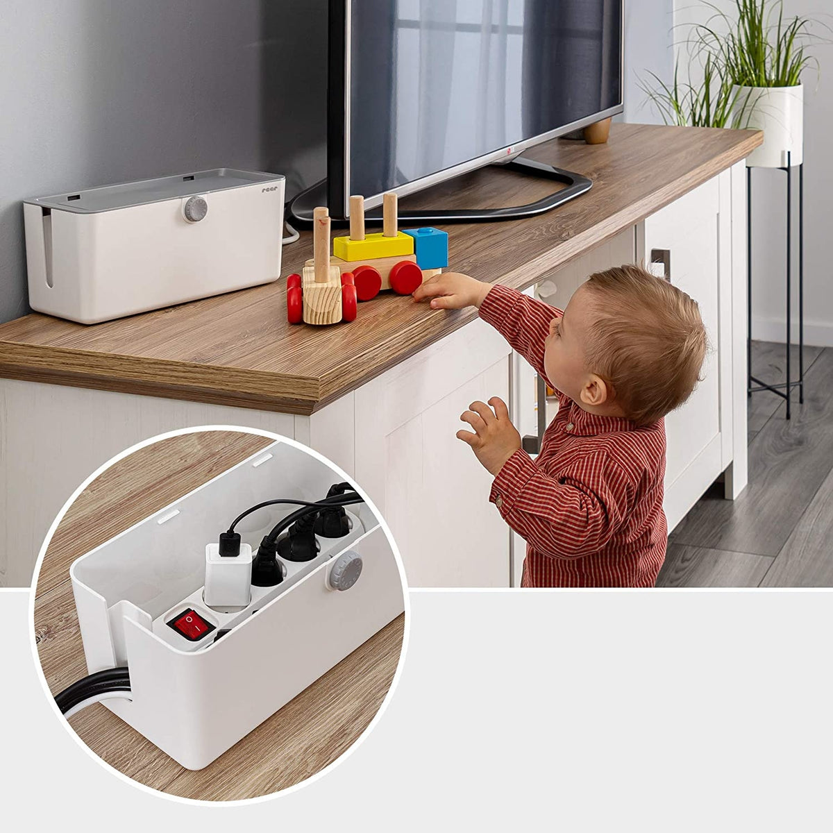 REER CableGuard power strip and cable protection