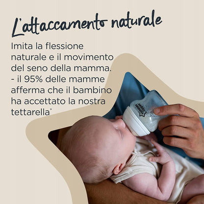 TOMMEE TIPPEE set iniziale BOTTIGLIE IN VETRO
