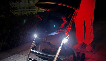 AMTEKER luci impermeabili per passeggino 8 cm 2 pezzi