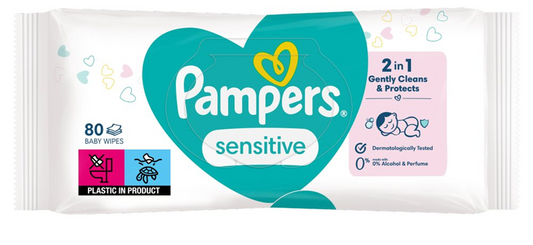 PAMPERS SENSITIVE vlhčené ubrousky x80