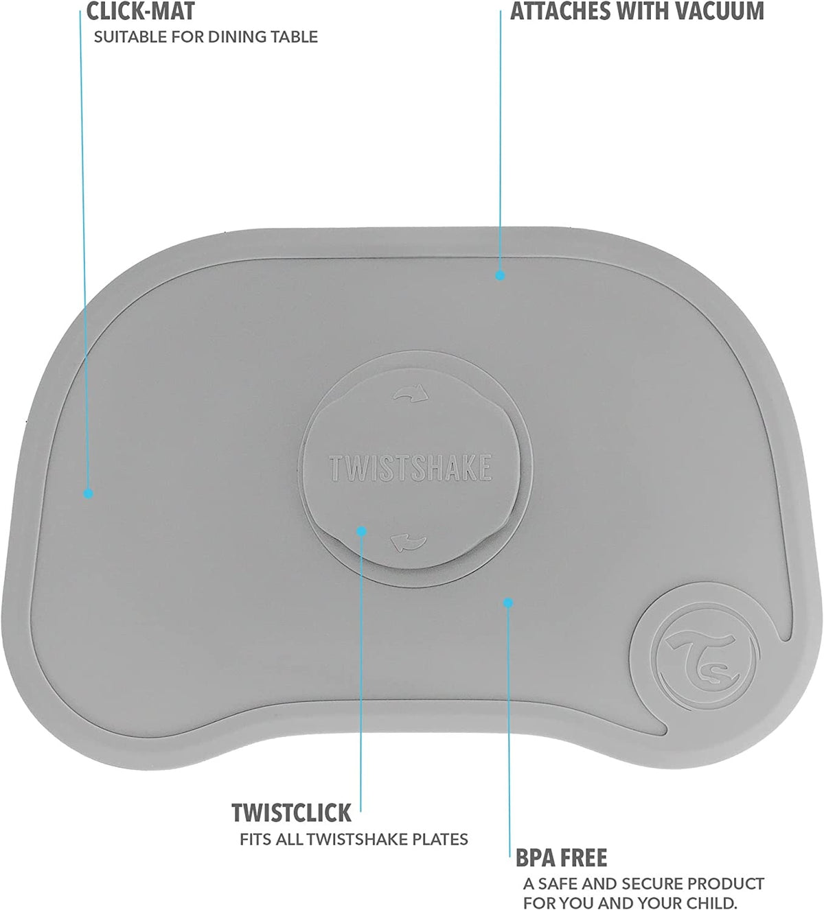 TWISTSHAKE CLICK MAT MINI alátét tányérral 6 hónap+