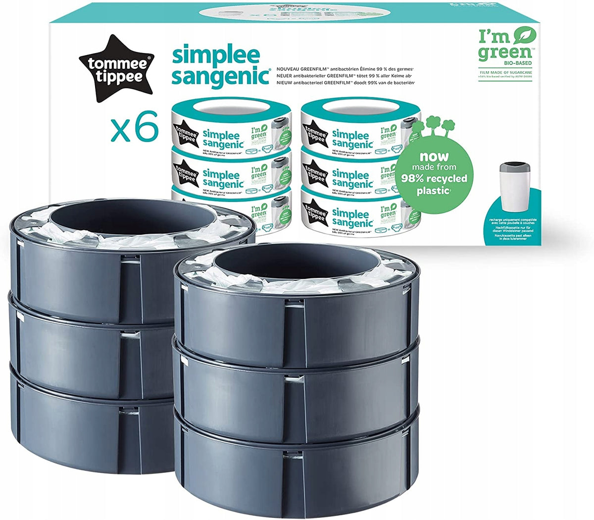 TOMMEE TIPPEE SIMPLEE SANGENIC utántöltő x6
