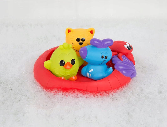 PLAYGRO Splash and Float gumiból készült fürdőjátékok 6 hónapos kortól, 4 darab