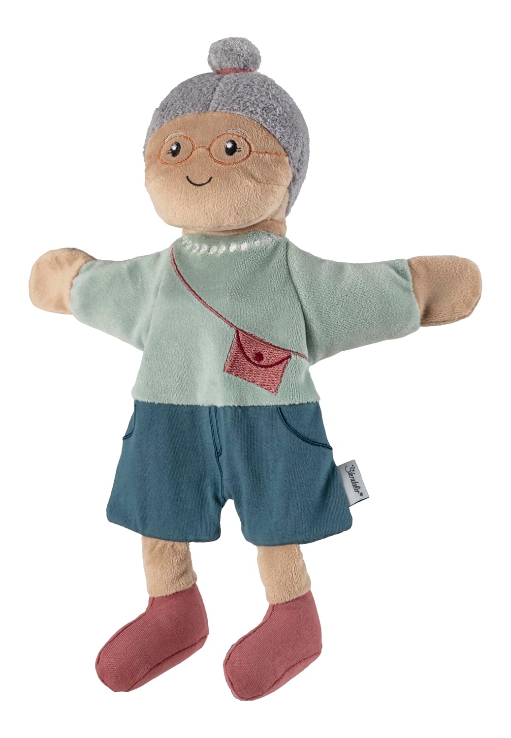 Sterntaler Oma Grandma hand puppet with glasses and necklace