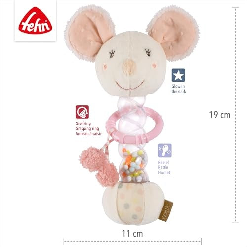 Fehn feehnLAND egér esőcsörgő, 19cm, 0m+