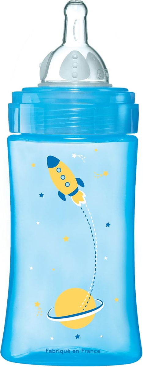 DODIE biberón 270 ml tetina 2 flujo medio 0-6 m CONEJO