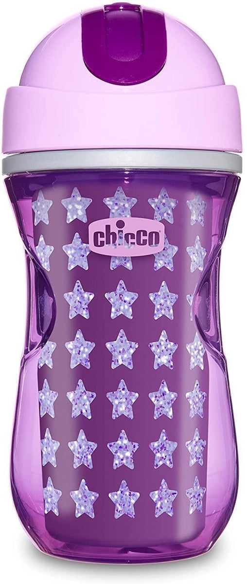 CHICCO Sport Cup szivószálas itatópohár, cseppmentes, 300 ml, 14 hónap+