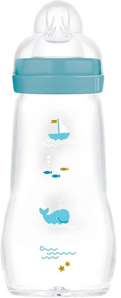 MAM Feel Good butelka szklana 260 ml smoczek 1 wolny przepływ 0 +