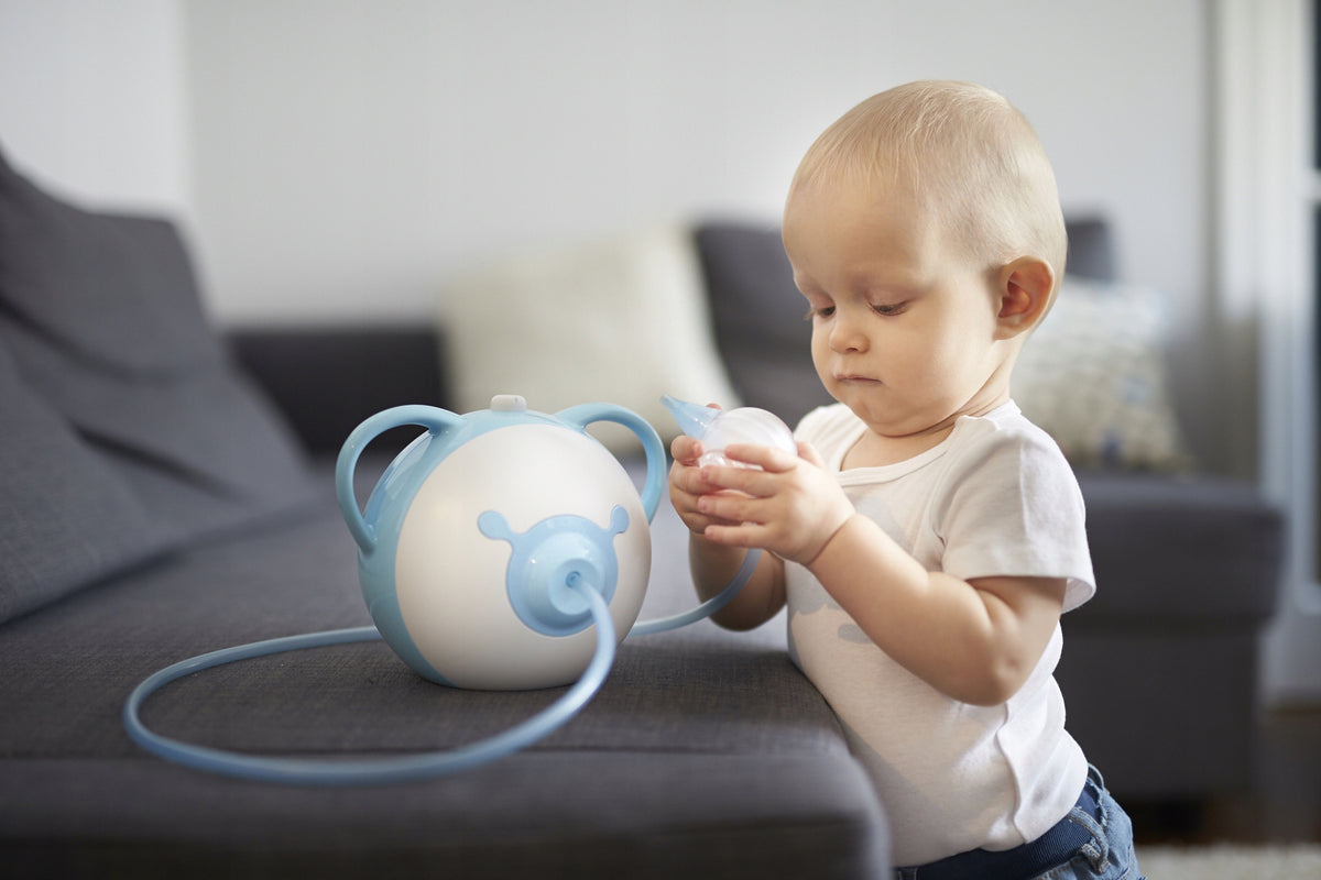 NOSIBOO PROelectric nasal aspiratorcolour white and bluePost-auction condition, almost ideal, damaged