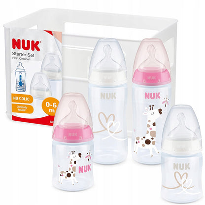 NUK NO COLIC szett 4 cumisüveg kosár hőmérséklet-ellenőrzés
