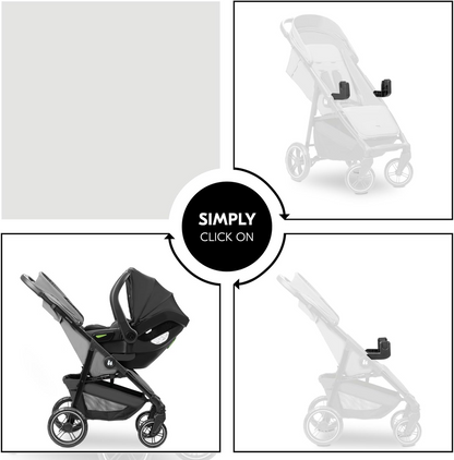 Adattatore HAUCK per passeggino SHOP N CARE seggiolini MAXI CYBEX NUNA KIDDY JOIE