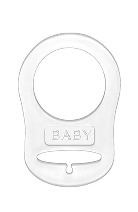 ANNHAO bawełniany łańcuszek do smoczka z klipsem 22 cm BRĄZOWY