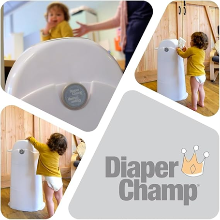 DIAPER CHAMP cestino per pannolini PER SACCHI DELLA SPAZZATURA +/-50 pannolini